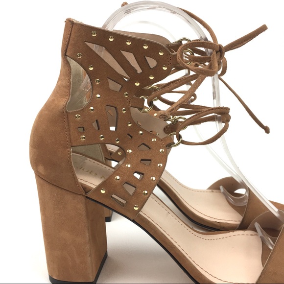 Anthro Klub Nico leather sandal block heel suede - Picture 4 of 8